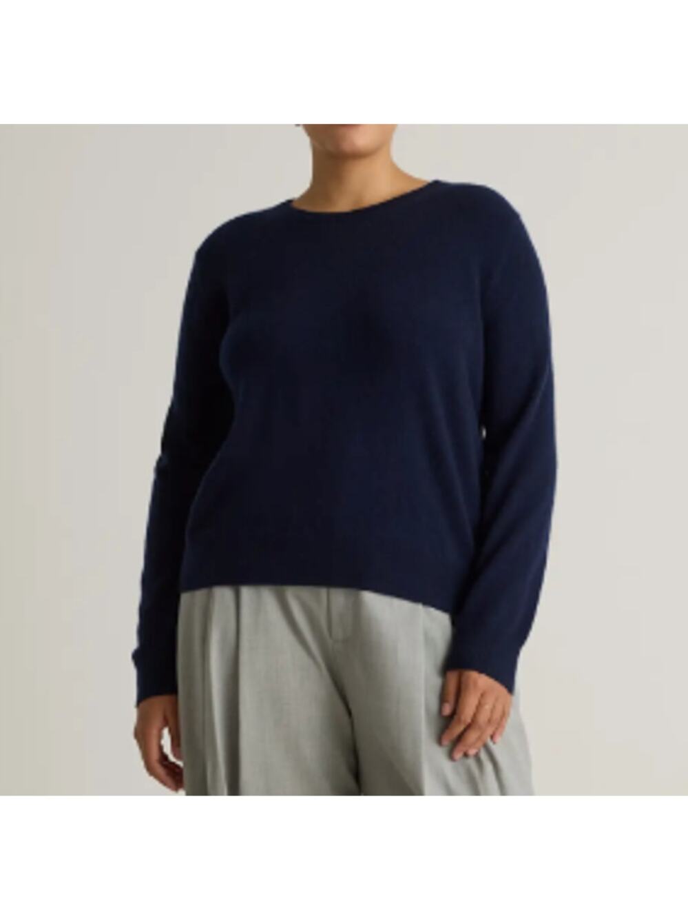 Quince Navy 100% Mongolian Cashmere Crewneck Sweater (S)